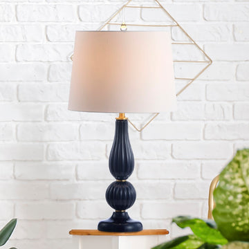 Maddie 28" Glass/Metal LED Table Lamp - JONATHAN Y